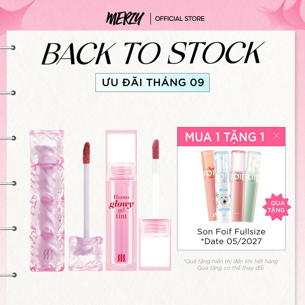 Combo son Merzy Water Fit Blur Tint/Merzy Bisous Glowy Gel Tint