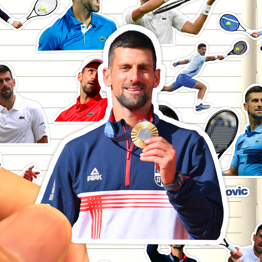 Phong cách mới Nhãn dán Djokovic HD Vận động viên quần vợt chống nước Novak Djokovic Novak Djokovic 