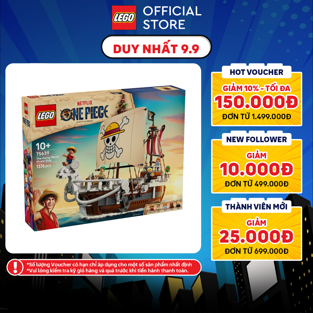 LEGO ONE PIECE 75639 Đồ Chơi Lắp Ráp Con Tàu Going Merry (1376 Chi Tiết)