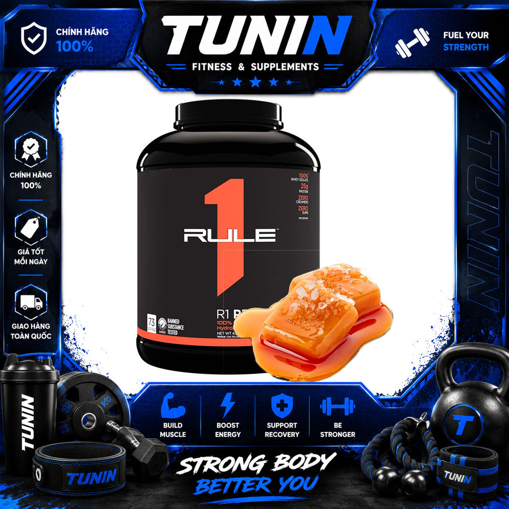 Whey Rule 1 Protein 5LBS 76 lần dùng vị Cookie - Whey Isolate Hydrolize Rule 1