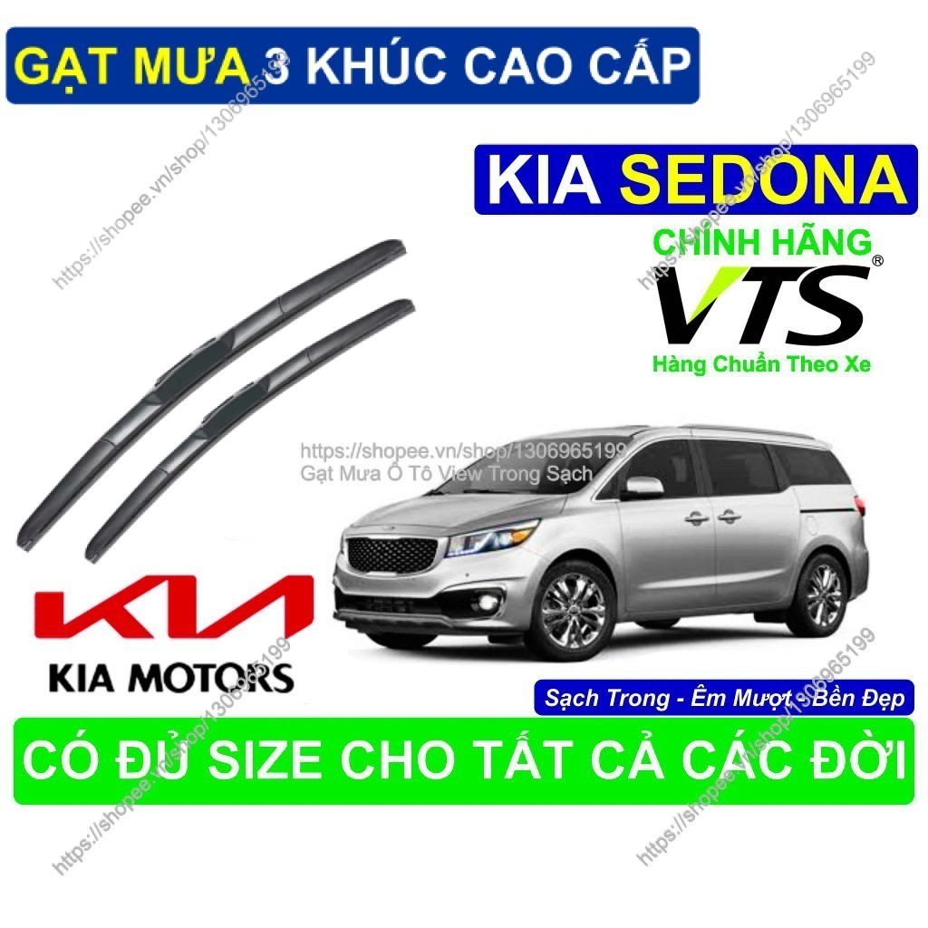 Gạt Mưa 3 Khúc Silicon Nano Kính Lái KIA SEDONA, Cặp Gạt Mưa 3 Khúc K.ính Lái KIA SEDONA,  KIA SEDON
