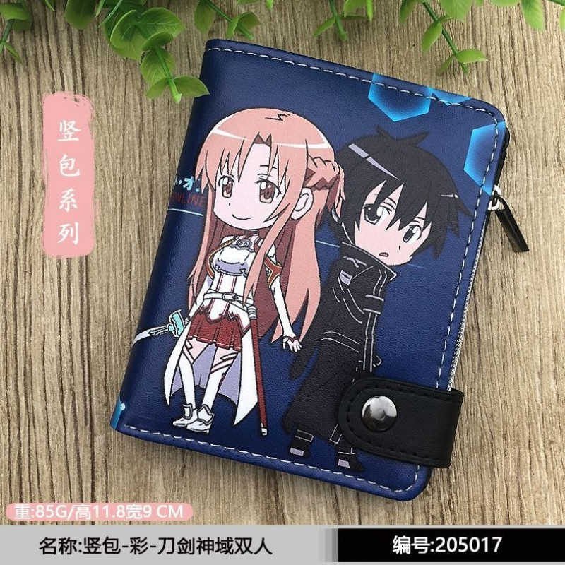 Anime Sword Art Ví trực tuyến Kirigaya Kazuto Yuki Asuna Ví ngắn nam