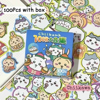  100 Chiếc Dễ Thương Chiikawa Dán Hoạt Hình Laptop Điện Thoại Ốp Lưng Hành Lý Tủ Lạnh DIY Decal Graffiti Chống Thấm Nước Miếng Dán Đồ Chơi Trẻ Em 