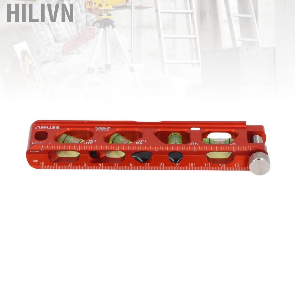 Hilivn Công cụ đo mức bong bóng và thước đo độ chính xác cao 0 30 45 90 độ để đo