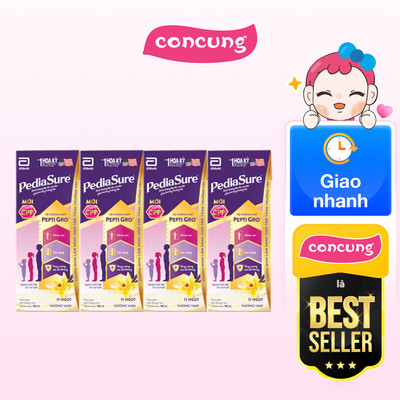 Thực phẩm dinh dưỡng y học cho trẻ 1-10 tuổi: Pediasure hương vani (180ml) (Lốc 4) - Con Cưng