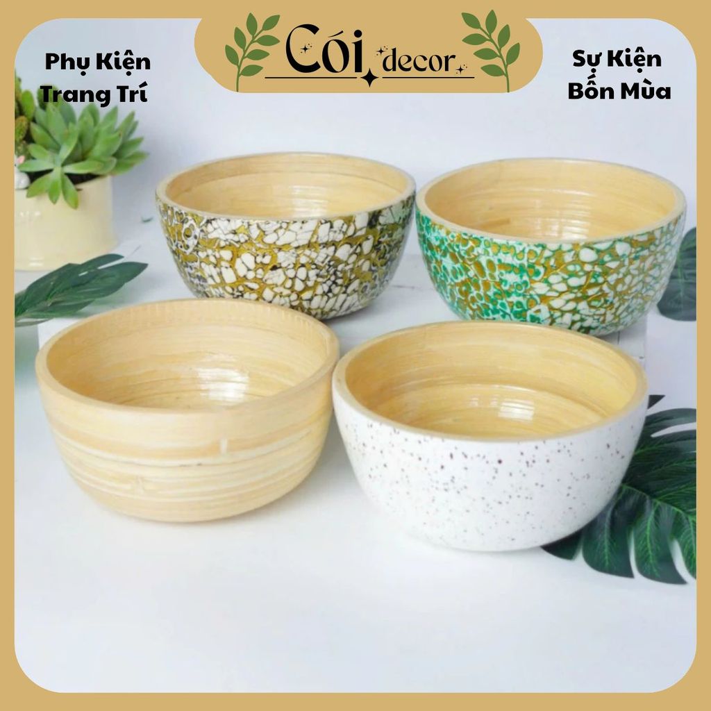 Chậu tre ngâm tay ngân châm, đắp mặt lạ, mix chấm đen nhỏ sang trọng, cao cấp nhiều size nhiều lựa chọn