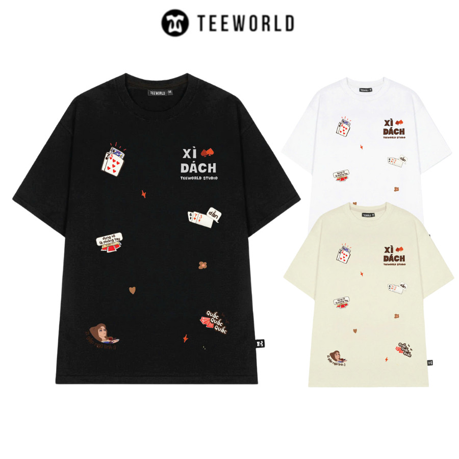 Áo Thun Local Brand Teeworld Xì Dách Ver 1 T-Shirt Nam Nữ Form Rộng Unisex