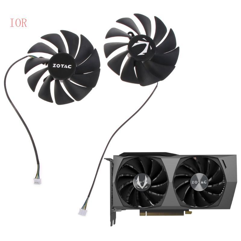 IOR 1 2PC 12V 4Pin Card Đồ Họa Làm Mát Quạt VGA Cho ZOTAC RTX 3060 Ti Twin Edge OC