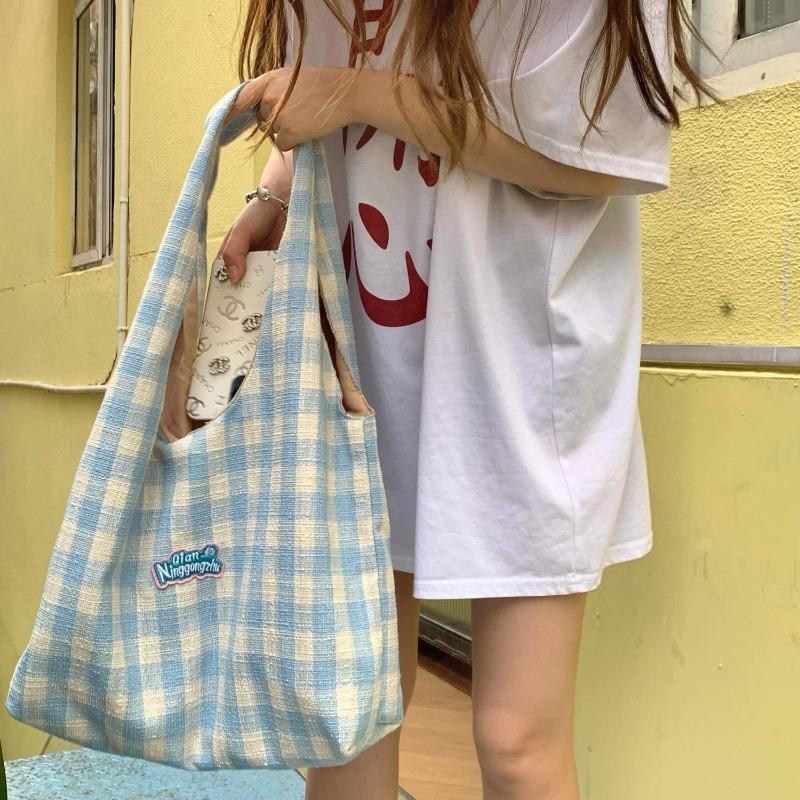 Kẻ Sọc Mới Thường Ngày Đa Năng Vai Đơn Dung Tích Lớn Túi Xách Văn Học Tote Đi Làm Túi