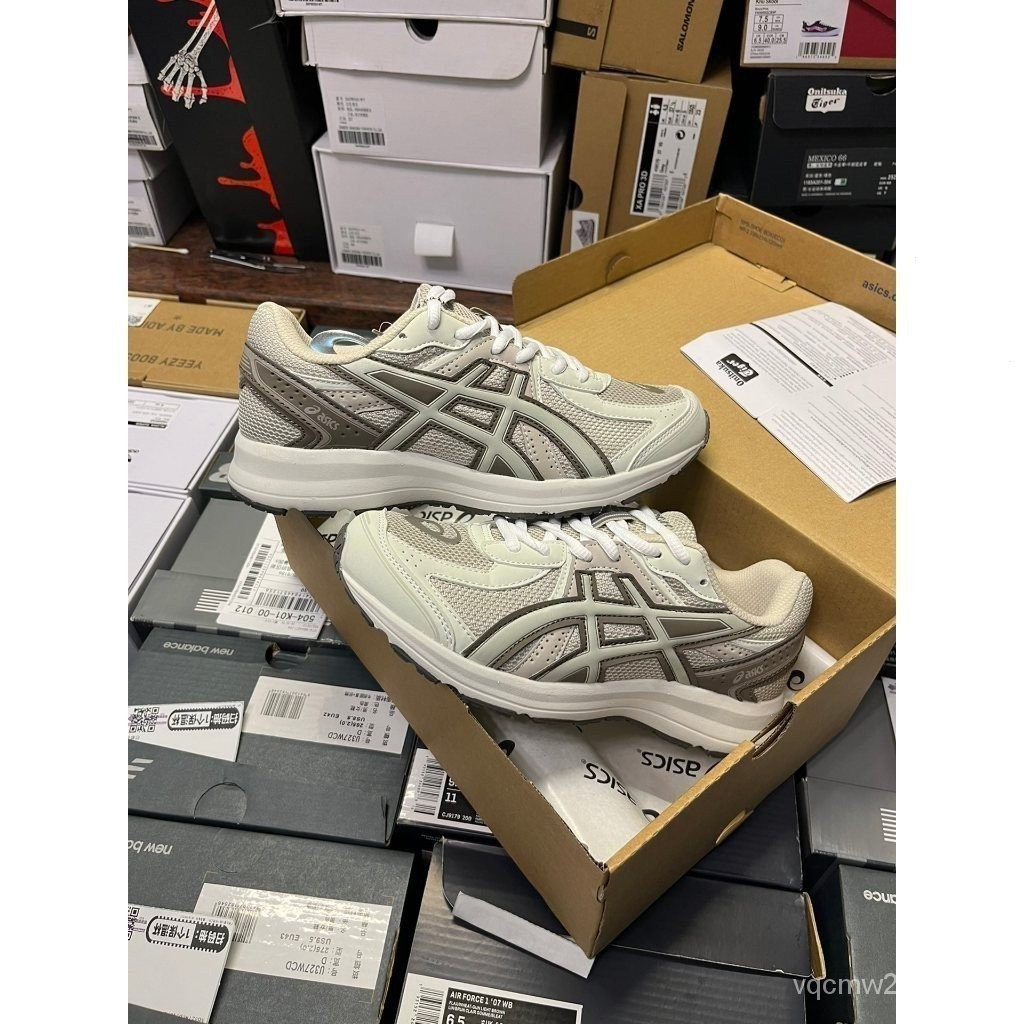 Giày chạy bộ Asics Jog 100s phiên bản giới hạn màu xám cypress và tím pastel