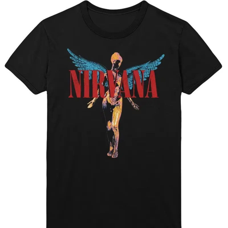 Áo thun nam tay ngắn thời trang thường ngày Chủ đề ban nhạc Rock Mỹ Nirvana 2026 Y2k Style