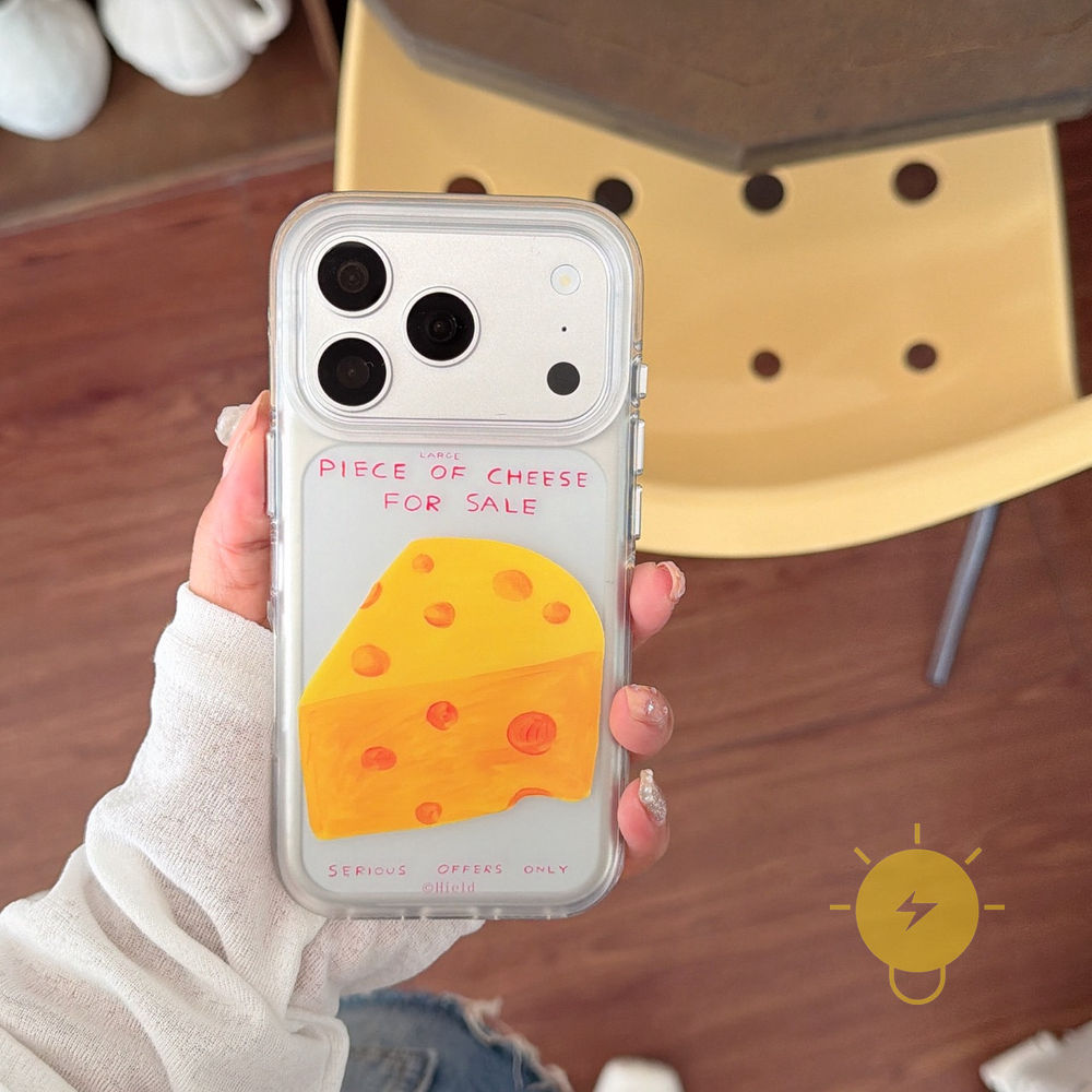 Phone Case For iPhone 17 Pro Max 16 15 14 13 TPU Transparent Draw Air Bag Air Bag Cheese Aesthetic K