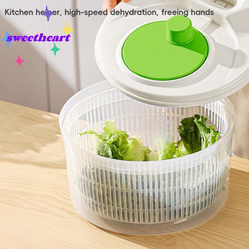 [Người yêu] Máy sấy salad gia dụng cắt và giặt 2 trong 1 Salad Spinner Máy khử nước rau Giỏ thấm đa 