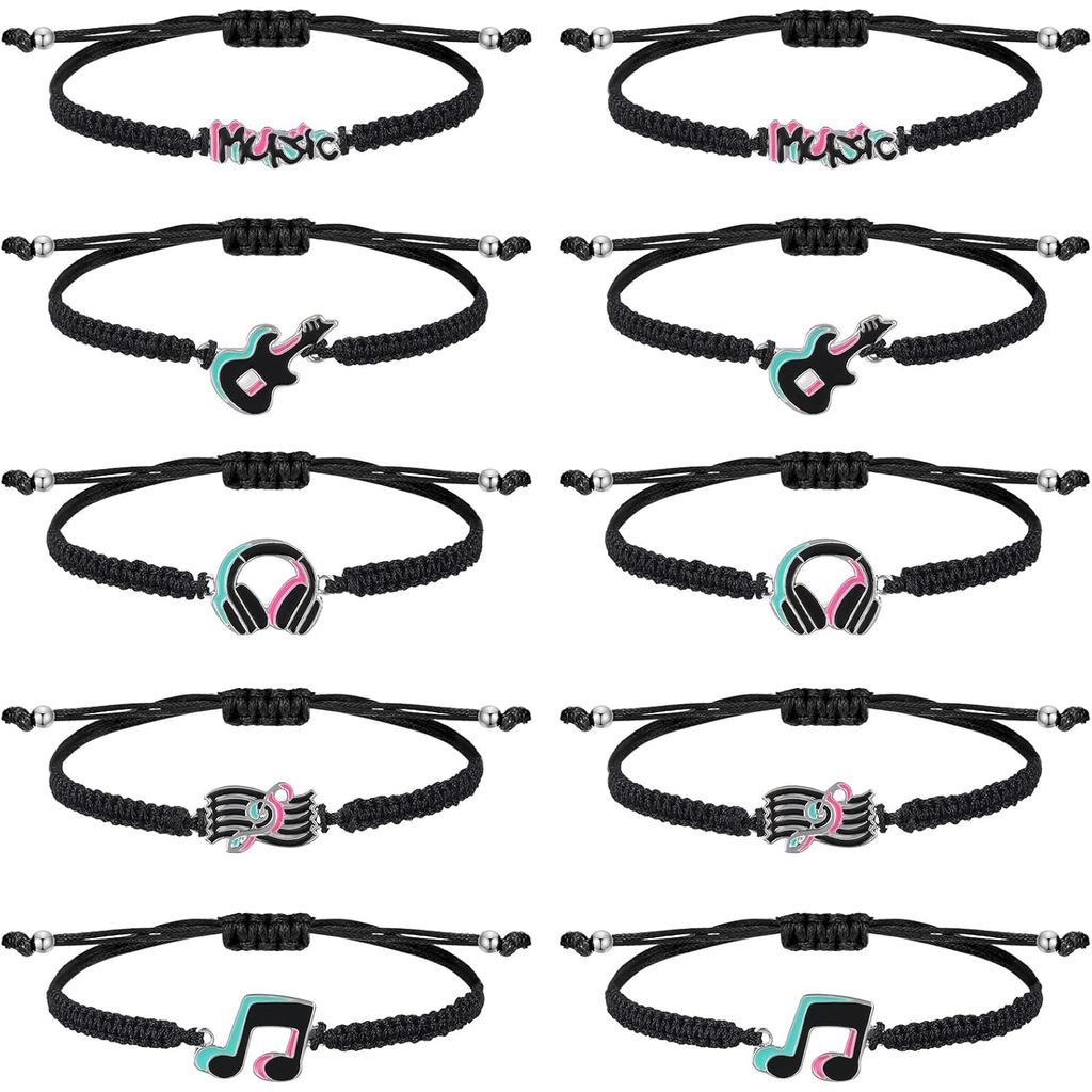 Junkin Music Party Ủng hộ Music Note Vòng tay Những người yêu âm nhạc Quà tặng quyến rũ Hippie Trang