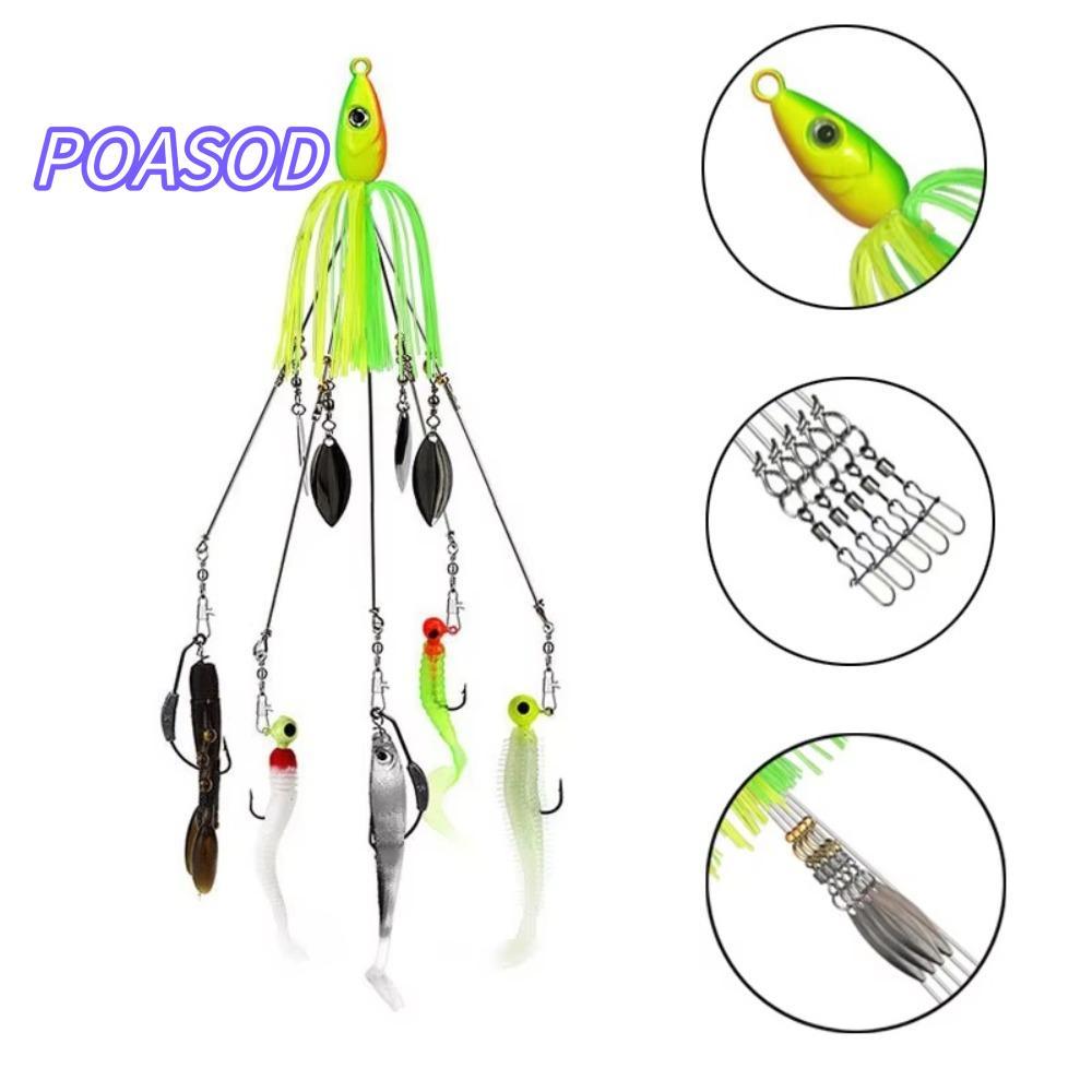 MAYSHOW Alabama Rig Mồi Câu Cá, Spinner Bơi Mềm Swimbait, 2025 Nhóm Tấn Công Mềm Swimbait Muỗng Câu 