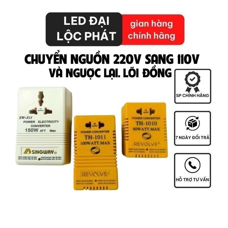 Biến áp 220v ra 110v, bộ chuyển đổi nguồn điện 220v sang 110v