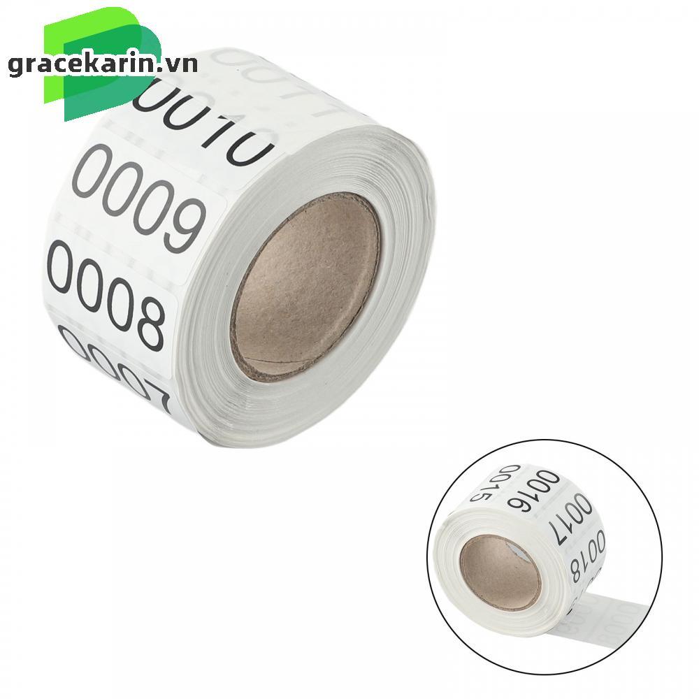 Number Stickers 40*20mm Consecutive Inventory For Labeling White Durable