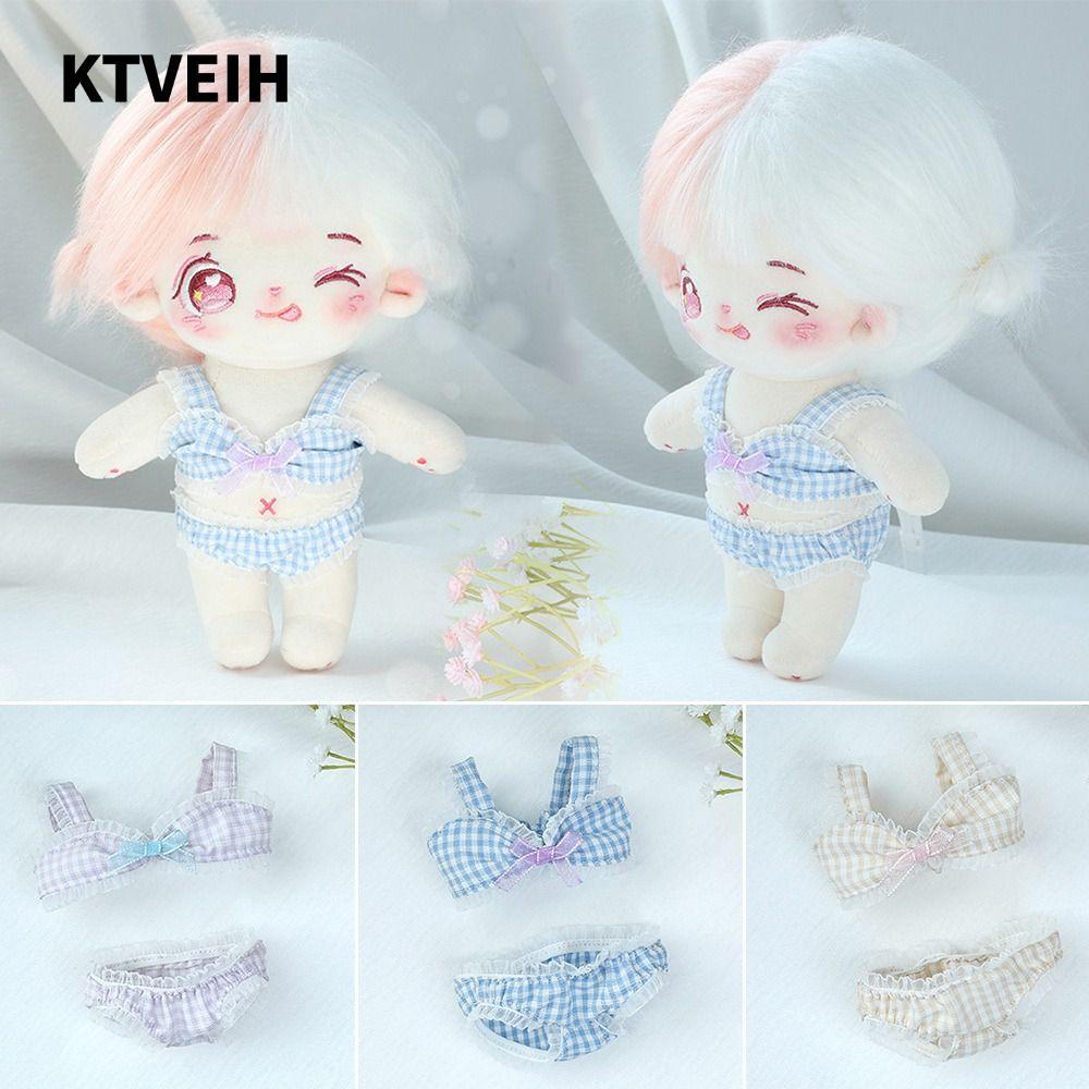 KTVEIH 20cm Búp Bê Bikini Nơ Búp Bê Cotton Quần Áo Ngủ Quần Áo Búp Bê Bơi Quần Áo