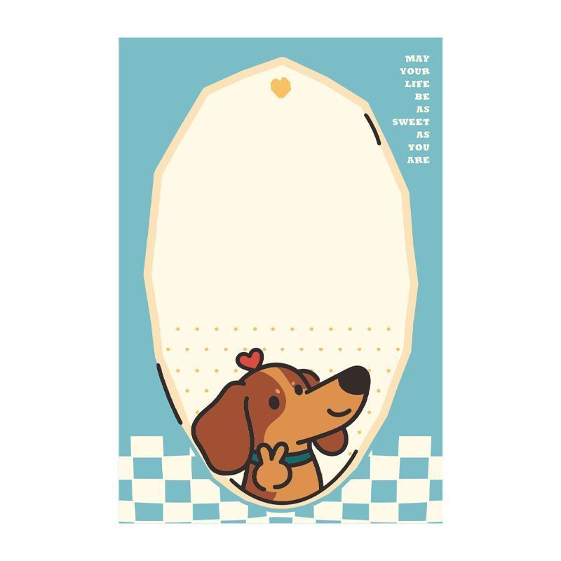 Dachshund Notepad Học sinh Từ hàng ngày Bộ nhớ Notepad Tin nhắn văn phòng Notepad có thể xé được Not