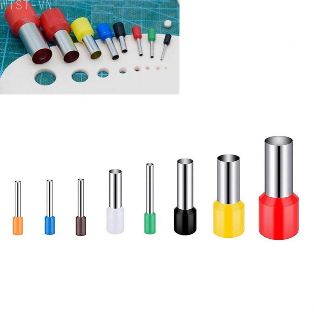 Earring Hole Maker Hollow Round Clay Cutters Set 8pcs with Copper Nickel Plating