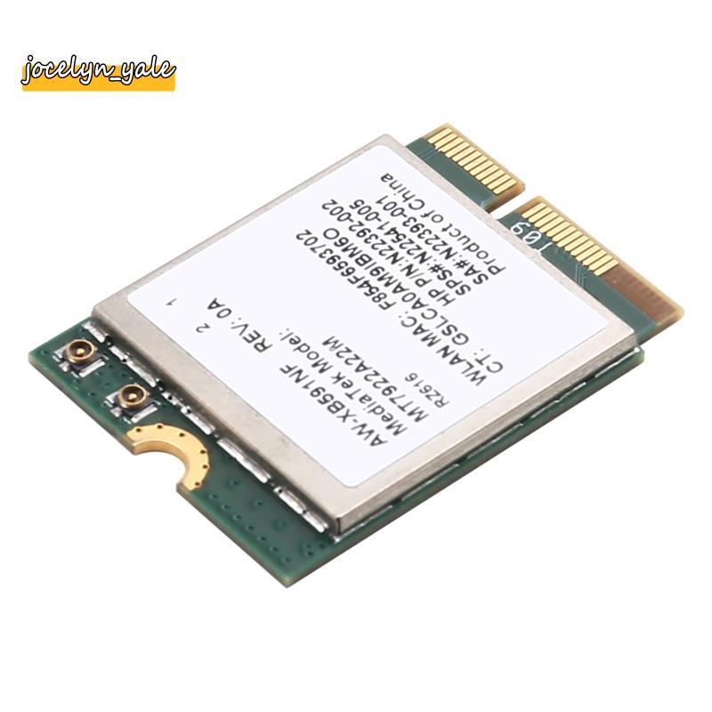 Bộ chuyển đổi mạng WiFi 6E không dây MT7922 M. 2 Thẻ 5374Mbps BT 5.3 Tri Band 2.4G / 5G / 6Ghz Win 1