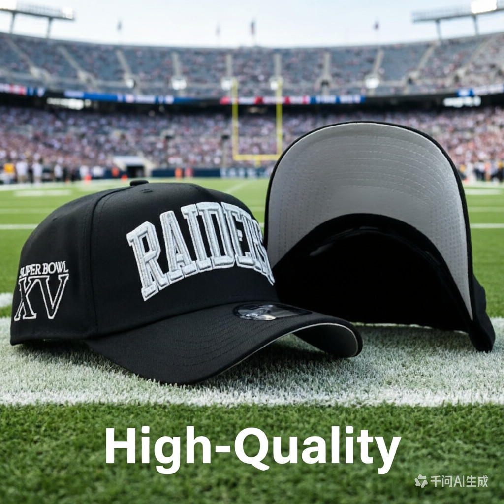 Bộ sưu tập tháng 7 mớiAA-New Era Las Vegas Raiders Super Bowl XV với Side Patch thêu nhiều màu ngoài