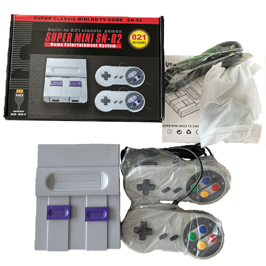 Máy chơi game TV NES SNES Máy chơi game FC HD Thẻ TF tích hợp 821 mẫu