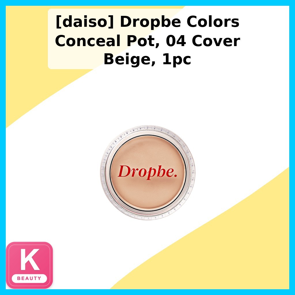 [daiso] Chậu che khuyết điểm màu Dropbe, 04 nắp màu be, 1 cái / Kem che khuyết điểm Hàn Quốc / Độ ch