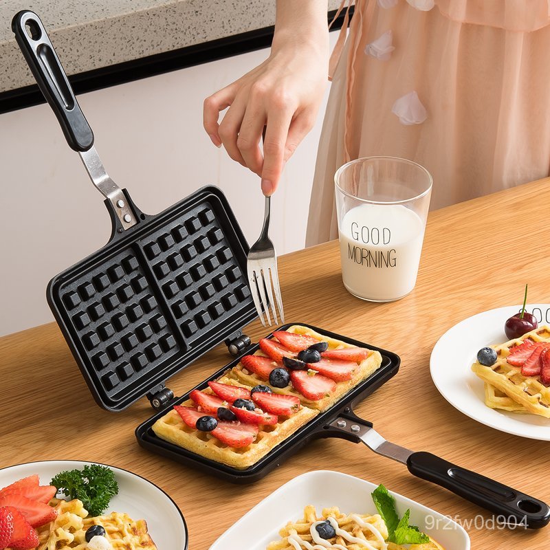 Máy làm bánh waffle kiểu Nhật, khuôn nướng bánh waffle chống dính, dụng cụ làm bánh nướng ăn sáng tạ
