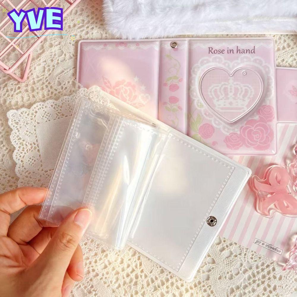YVE Photocard Binder, PVC Pocket Pages Card Holder Book, Ring Binder 3 inch Kpop Album Ảnh Tổ Chức Ả