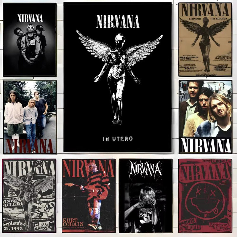 Band N-Nirvana Poster Canvas Wall Art Print Poster Decorative Mural Home Decor Gift Unframed