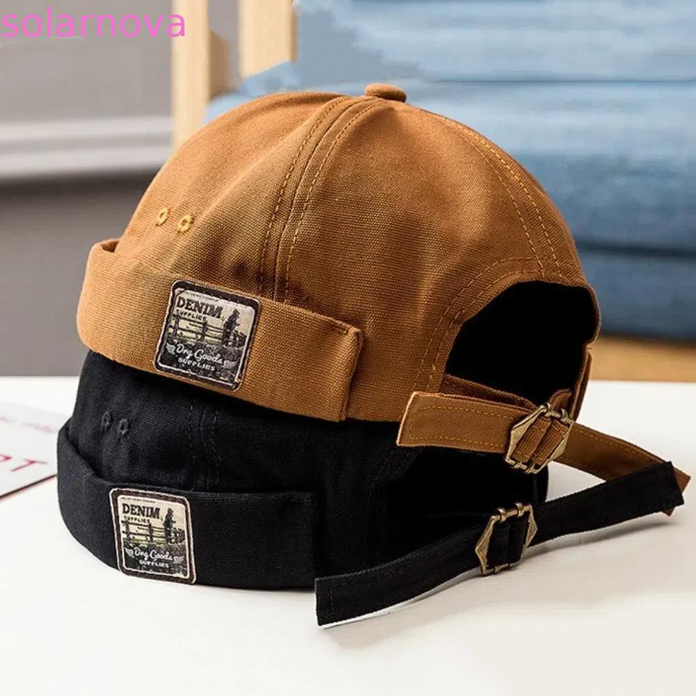 SOLARNOVA Nam Nữ Skullcap, Mũ Không Vành Cotton Unisex, Mũ Docker Thời Trang Màu Gorras Dưa Docker C