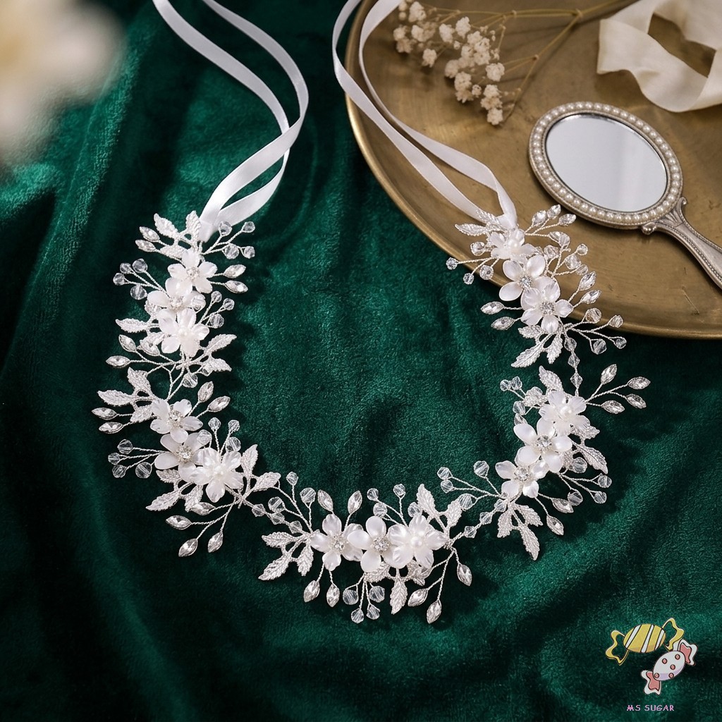 Gold LeafS Băng đô cưới thanh lịch Băng đô hợp kim chống trượt