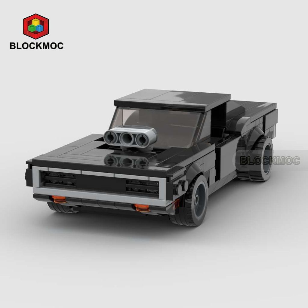 Tương thích với Lego Creative Domestic MOC Dodge Challenger Charger 8 Khối xây dựng dòng tốc độ lưới