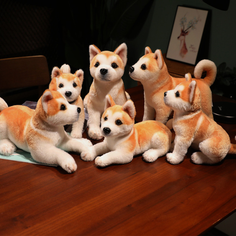 Hoạt Hình Hoạt Hình Buộc Mô Phỏng Akita Inu Husky Shiba Inu Búp Bê Thú Cưng Chó Muppet Búp Bê Sang T