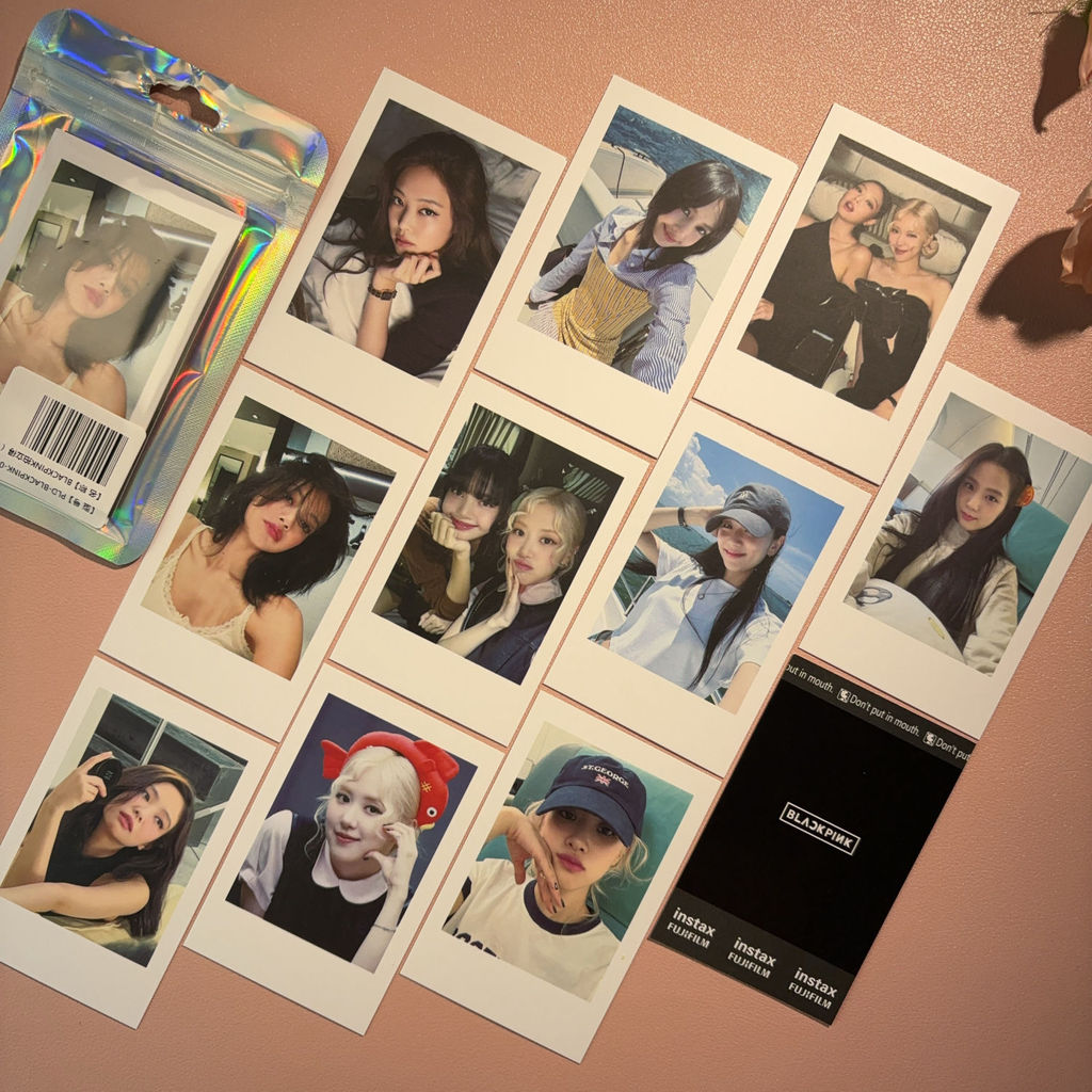 Blackp Blackpink Polaroid Photocard 10 tờ Nhóm nhạc nữ nổi tiếng Park Chae Young lisa Túi Laser tự i