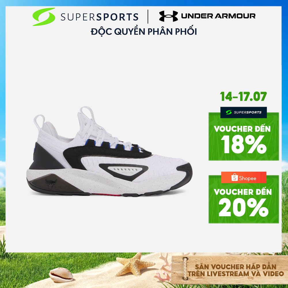 Giày Tập Luyện Nam Under Armour Project Rock 7 - UA HOVR™, Đen/Trắng/Đỏ - 3027600-004