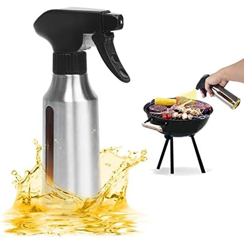 Spray Bottle,180ml Olive Oil Sprayer for Cooking,Stainless Steel Oil Spray Bottle Mister for Air Fry