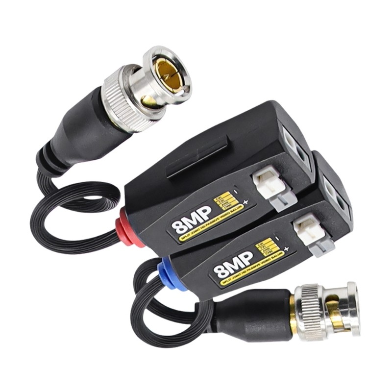 AMOONA AHD CVI TVI Video Balun Bộ Thu Phát Cho Analogs Camera Dây Thụ Động Xoắn Cặp Video Balun Thu 