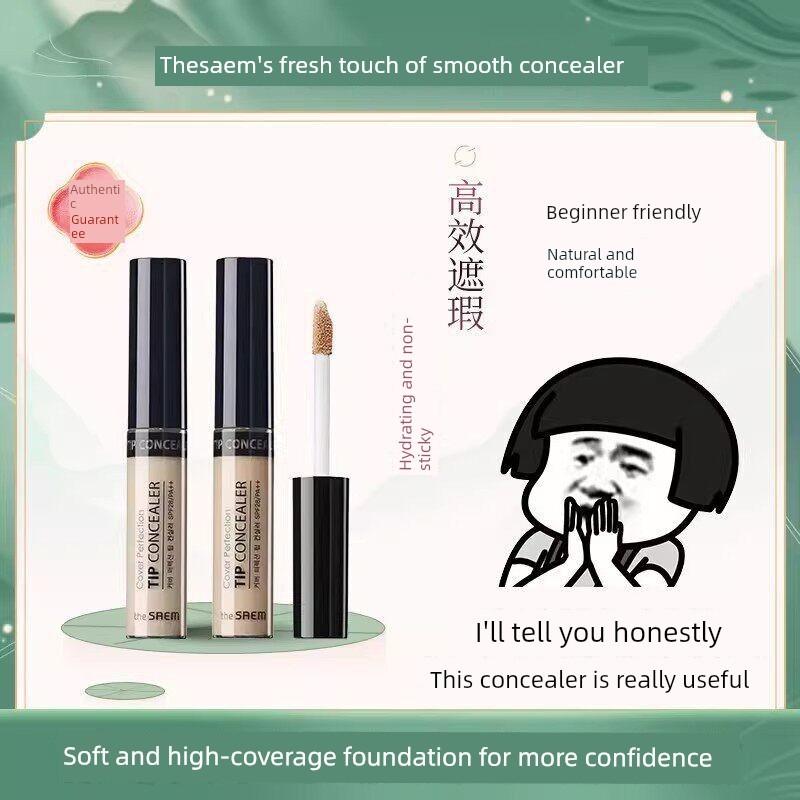kem che khuyết điển che khuyết điển Hàn Quốc The Saem Fresh Concealer Pen Cream Face Cover Spots Dar