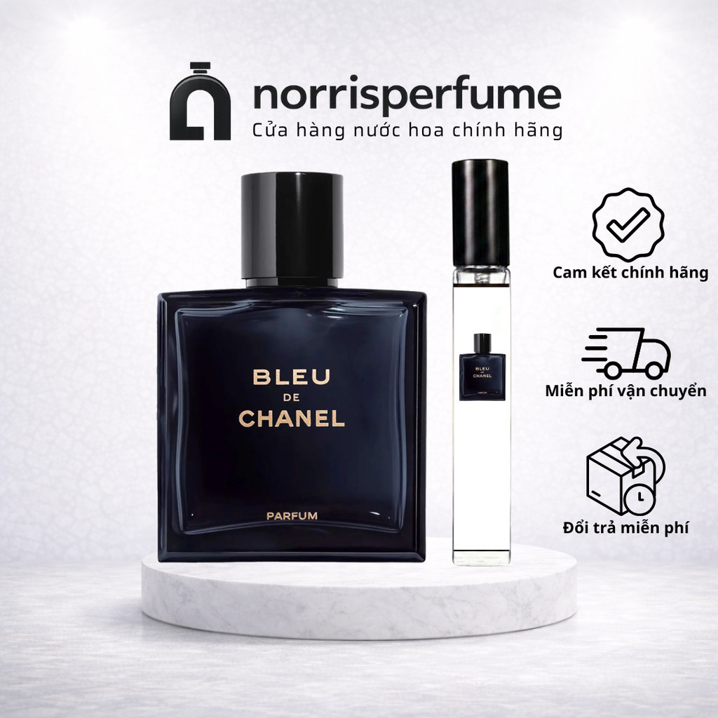 [Chính hãng] Nước Hoa Nam Chiết 10ml Chanel Bleu De Chanel Parfum (Chữ Vàng) Nam Tính, Ấm Áp, Gợi Cả
