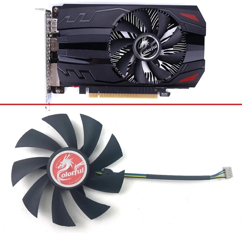 * Quạt làm mát MỚI 85mm 4pin cho quạt Card Video GeForce GTX1060 1050ti 1050 950 ITX đầy màu sắc *