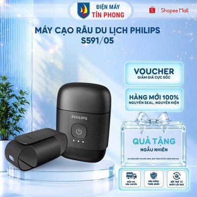 Máy Cạo Râu Du Lịch Philips S591/05 - Đầu Cạo Flex 3 Hướng - Thiết Kế Nhỏ Gọn | Bảo hành 24 tháng