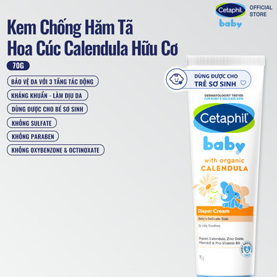 Kem chống hăm tã dịu lành CETAPHIL BABY DIAPER CREAM CALENDULA 70G