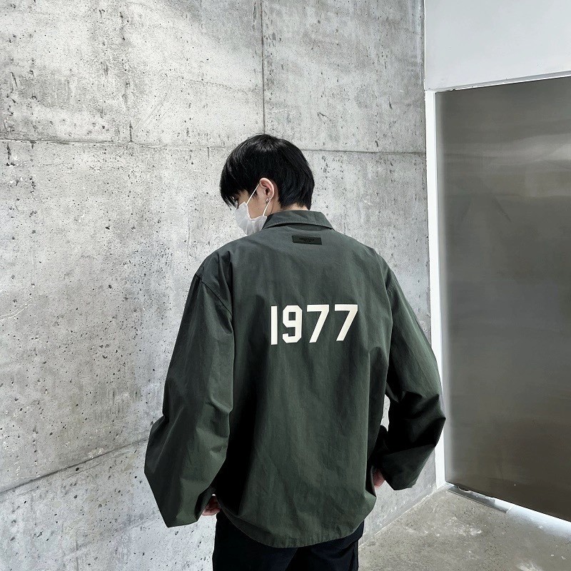 FEAR OF GOD Double Line ESSENTIALS Flocking1977Coach jacket, loose-fitting coat