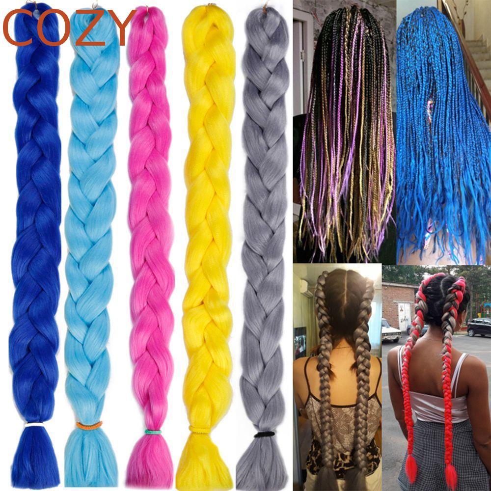 COZY Jumbo Bện kiểu tóc Afro Twist Braids Tổng hợp bện giả