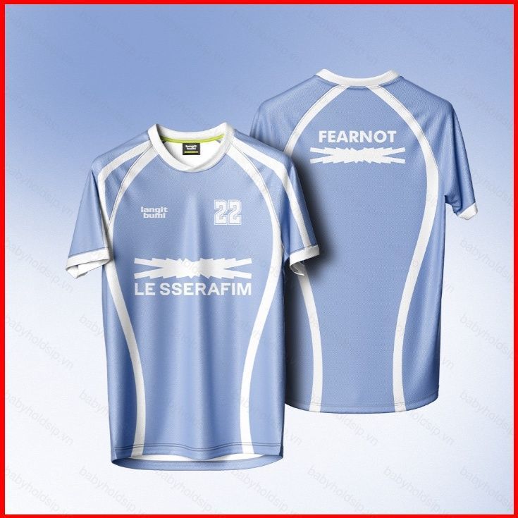 BS1 LE SSERAFIM jersey SAKURA KIM CHAEWON HUH YUNJIN KAZUHA HONG EUNCHAE Áo thun mùa hè Anime tay ng