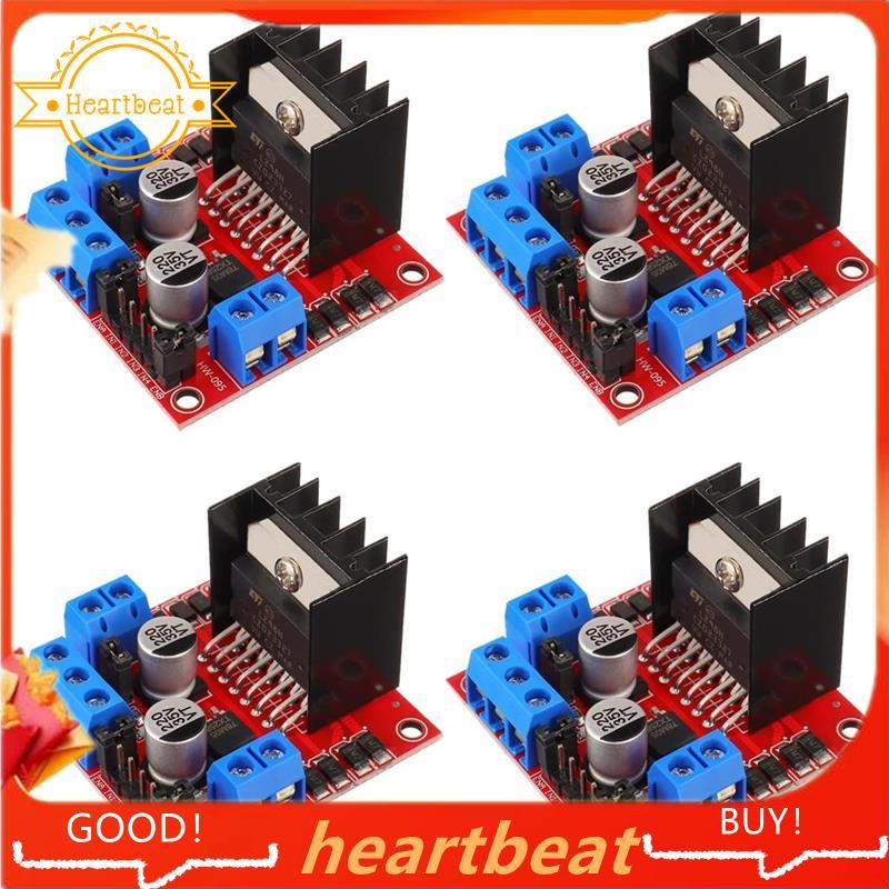 4 L298N Động Cơ DC Dual H-Bridge Động Cơ Điều Khiển Bảng Điều Khiển Mô Đun Bước Cho Xe Thông Minh Đi