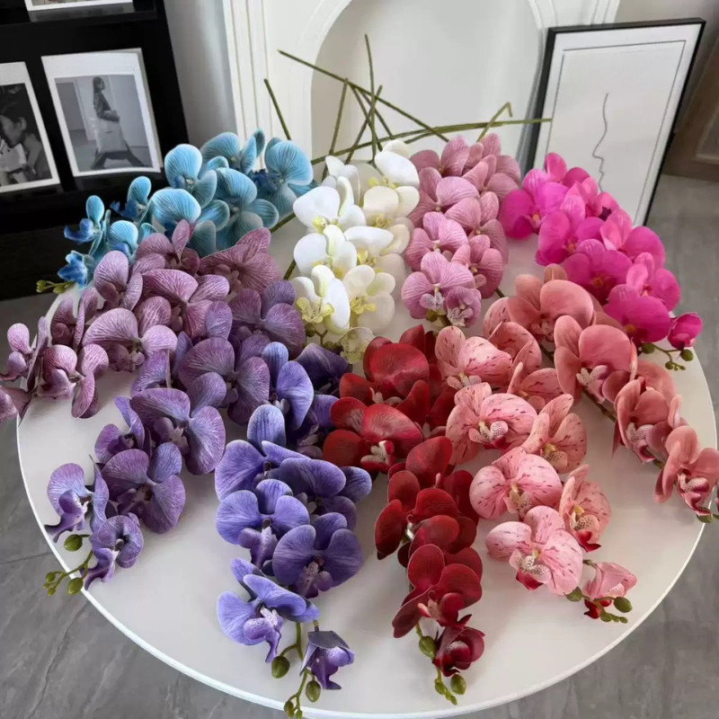 H-L Store Phalaenopsis Orchid Nhân Tạo 8 Vải Lan Mea Để Trang Trí