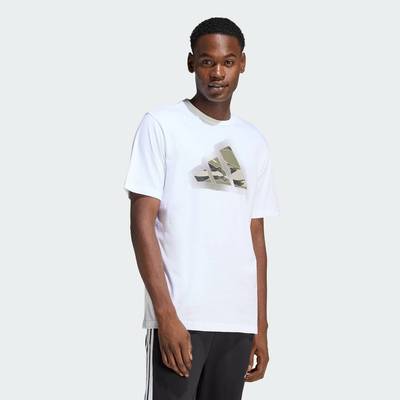 adidas Phong cách sống ÁO THUN IN HÌNH LOGO RẰN RI HIỆN ĐẠI Nam trắng JZ7493